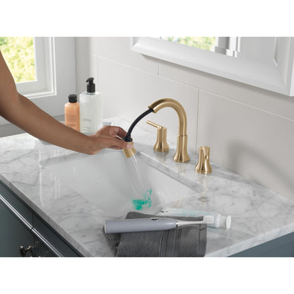 Delta Trinsic Two Handle Widespread Pull Down Bathroom Faucet - 3559-PD-DST