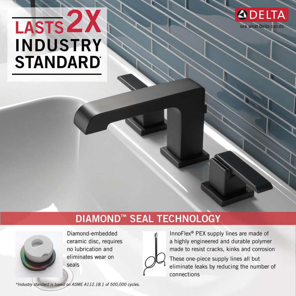 Delta Ara Two Handle Widespread Bathroom Faucet - 3567