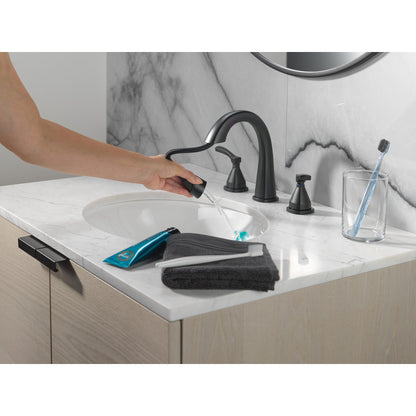 Delta Stryke Two Handle Widespread Pull Down Bathroom Faucet