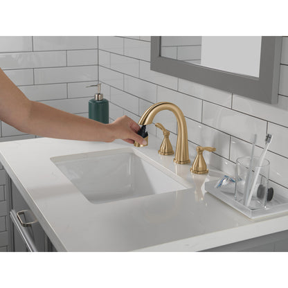 Delta Stryke Two Handle Widespread Pull Down Bathroom Faucet