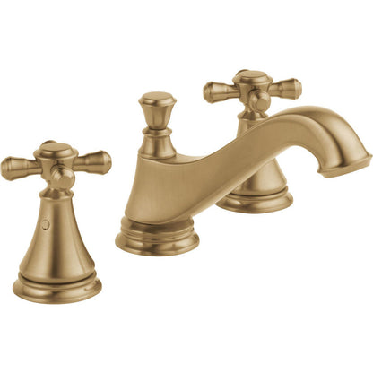 Robinet de salle de bain Delta Cassidy à deux poignées et entraxe large - Bec bas - Sans poignées - 3595LF