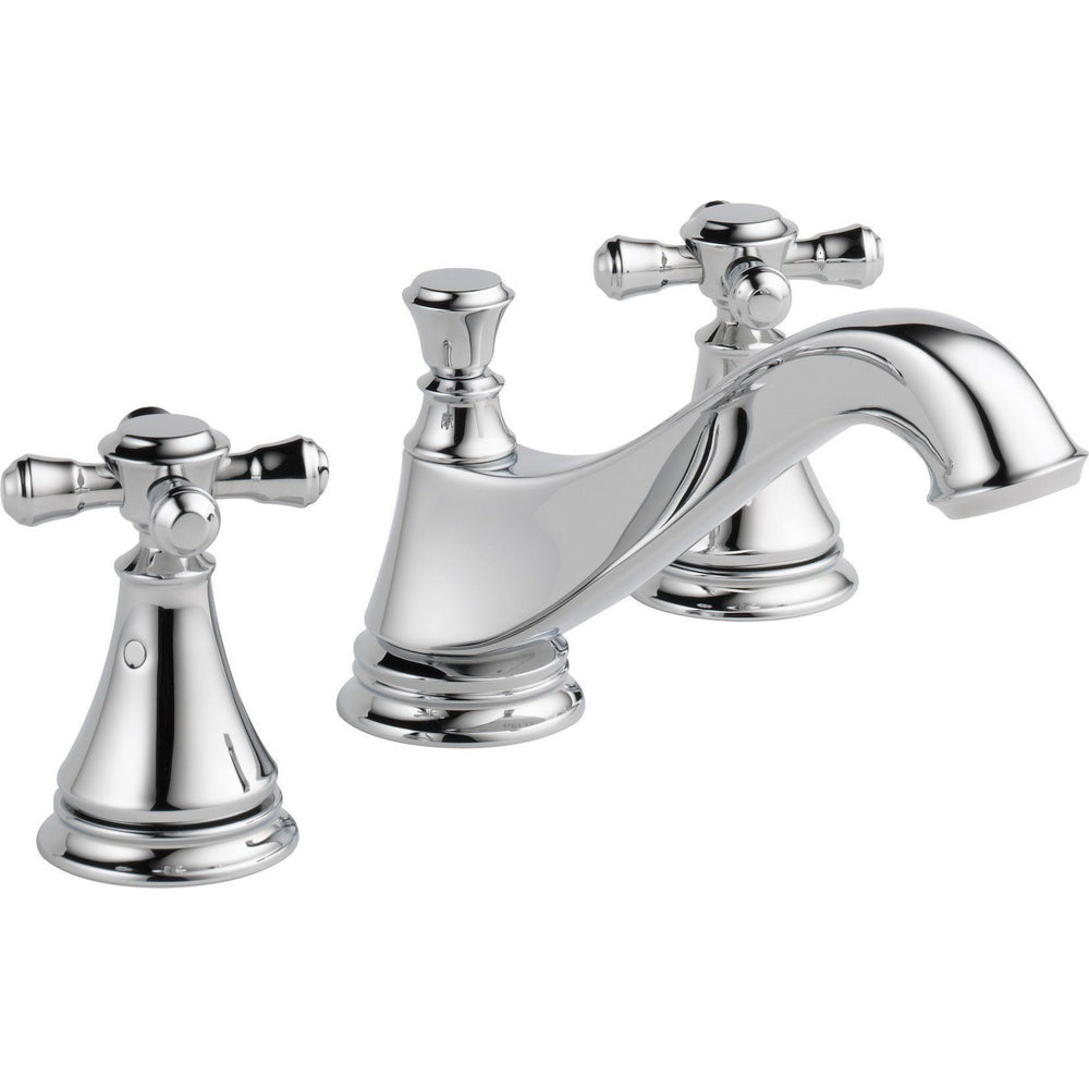 Robinet de salle de bain Delta Cassidy à deux poignées et entraxe large - Bec bas - Sans poignées - 3595LF