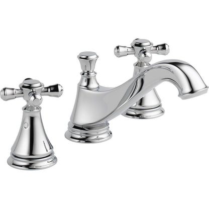 Robinet de salle de bain Delta Cassidy à deux poignées et entraxe large - Bec bas - Sans poignées - 3595LF