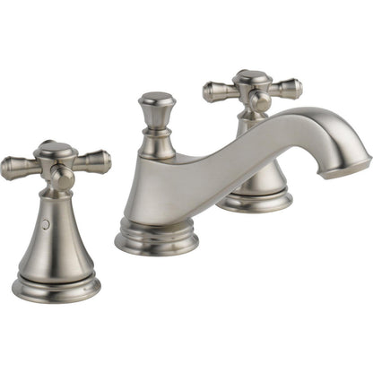 Robinet de salle de bain Delta Cassidy à deux poignées et entraxe large - Bec bas - Sans poignées - 3595LF