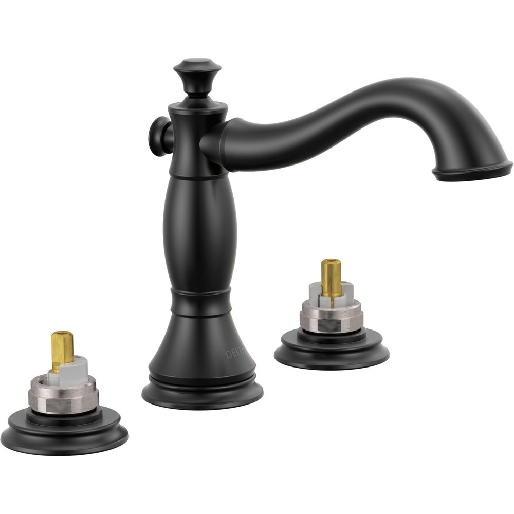 Delta Cassidy Widespread Less Handles Matte Black
