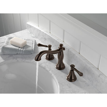 Robinet de salle de bain Delta Cassidy à deux poignées et entraxe large - 3597LF