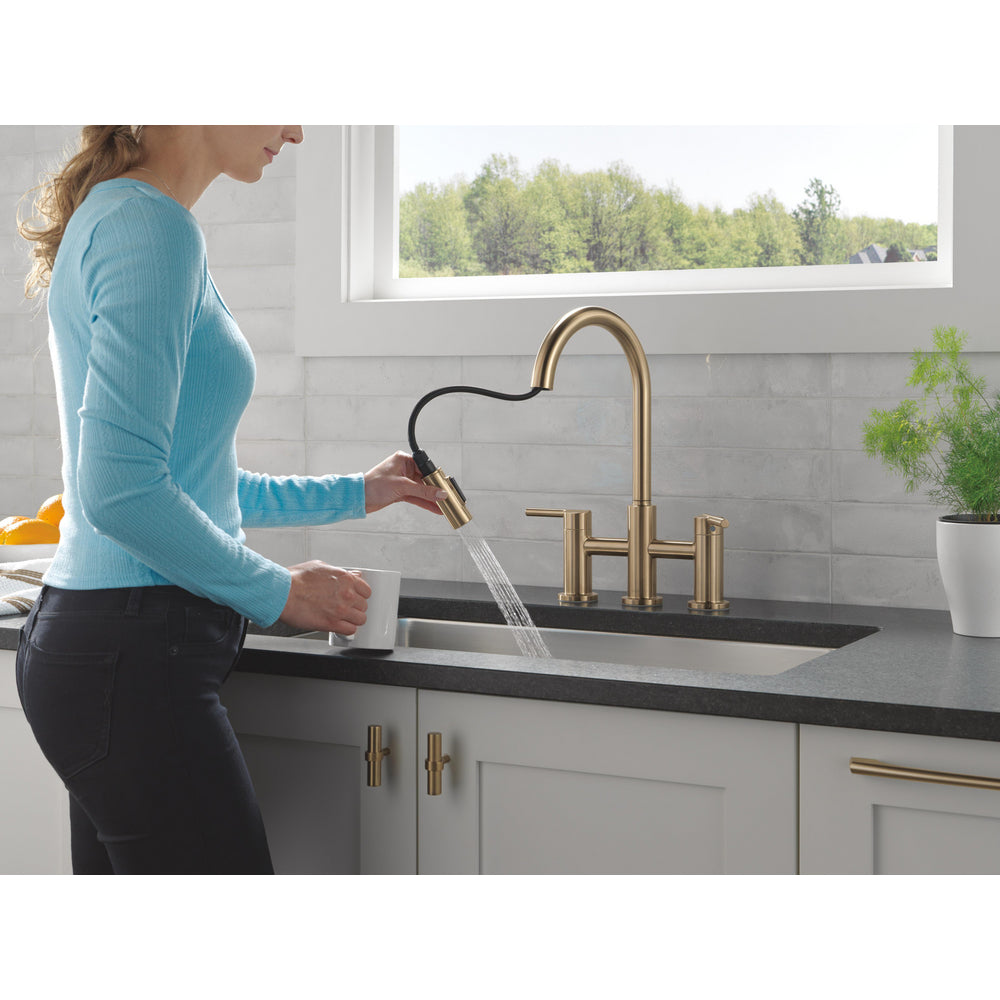 Delta Nicoli Pull-Down Bridge Chrome - 39876LF