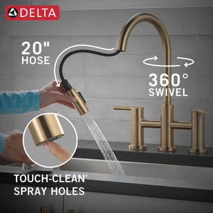 Delta Nicoli Pull-Down Bridge Chrome - 39876LF