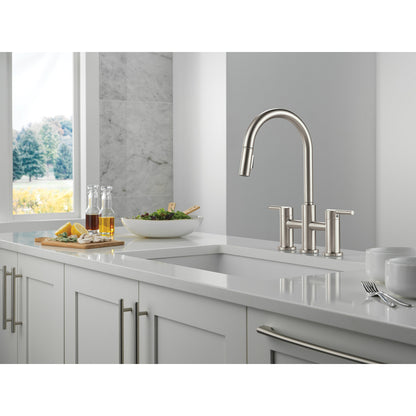 Delta Nicoli Pull-Down Bridge Chrome - 39876LF