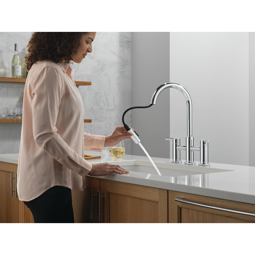 Delta Nicoli Pull-Down Bridge Chrome - 39876LF