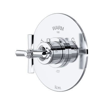 Rohl Modelle 3/4" Thermostatic Trim Without Volume Control With Cross Handle - TMD13W1XM