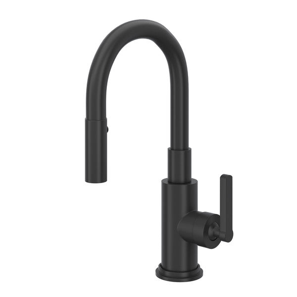 Rohl Lombardia Pull-Down Bar/Food Prep Kitchen Faucet - Matte Black