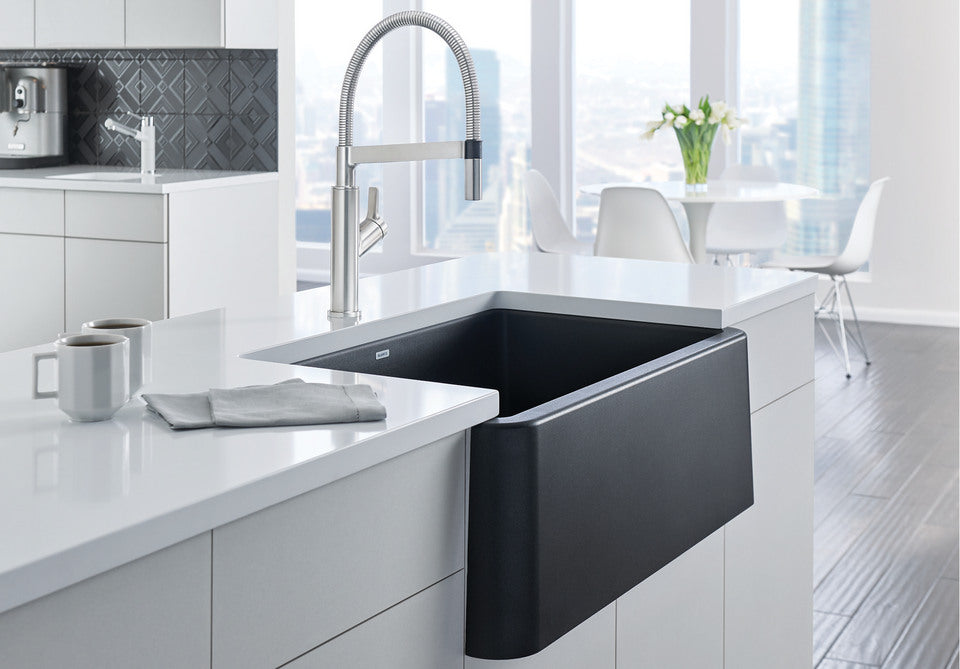 Blanco Ikon 33 Single Bowl Undermount Apron Front Silgranit Kitchen Sink