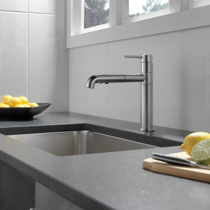 Delta Trinsic Single Handle Pull-Out Kitchen Faucet - 4159