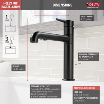 Delta Trinsic Single Handle Pull-Out Kitchen Faucet - 4159