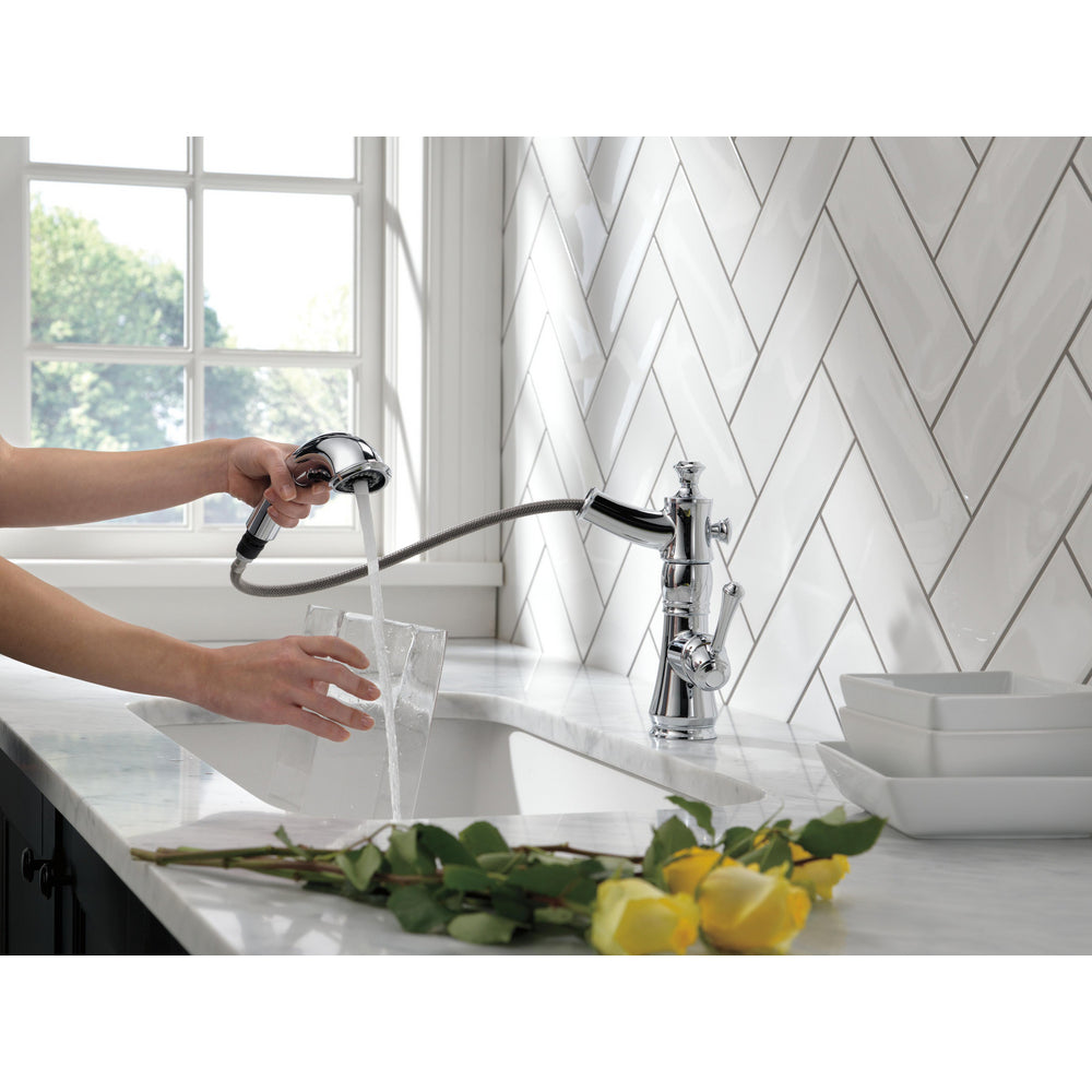 Delta Cassidy Single Handle Pull-Out Kitchen Faucet - 4197