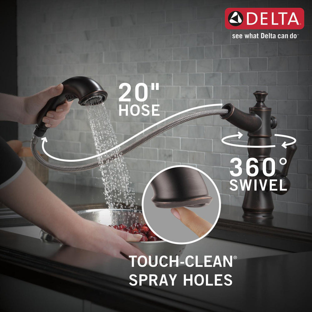Delta Cassidy Single Handle Pull-Out Kitchen Faucet - 4197