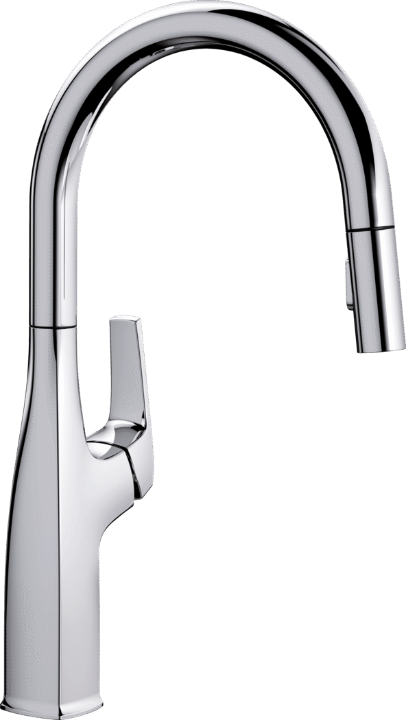 Blanco Rivana High Arc Pull-Down Kitchen Faucet - Polished Chrome