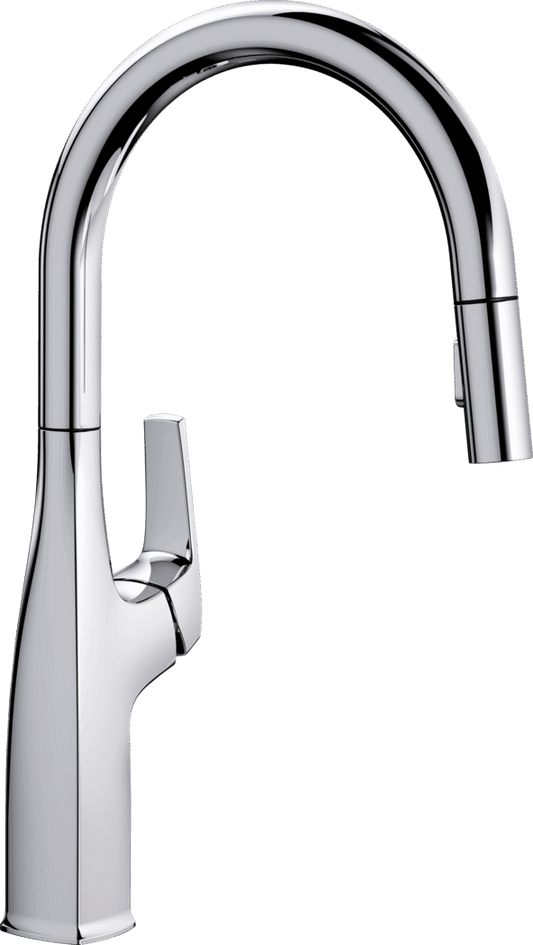 Blanco Rivana High Arc Pull-Down Kitchen Faucet - Polished Chrome