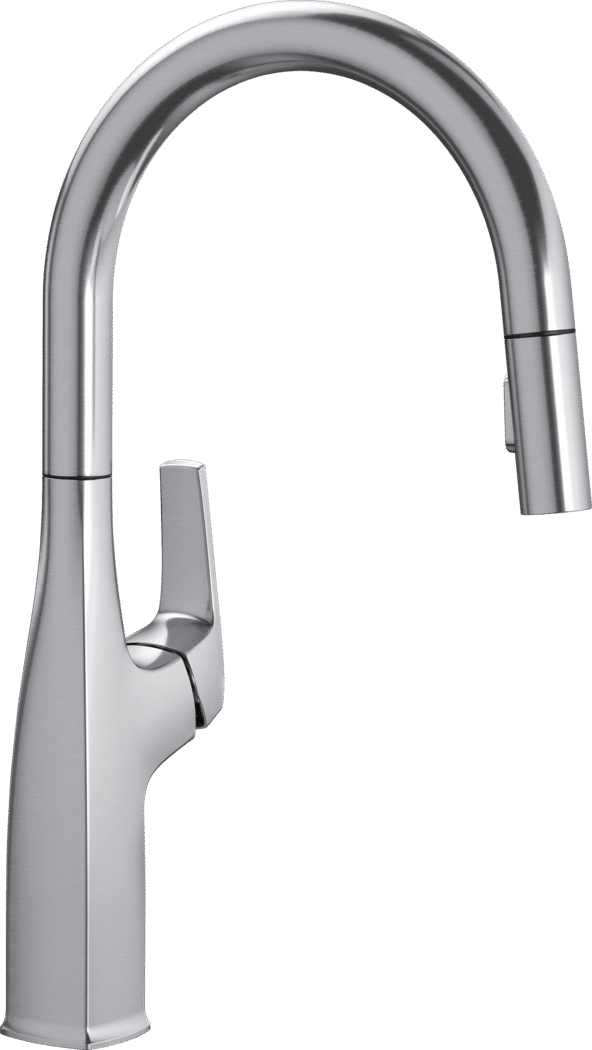 Blanco Rivana High Arc Pull-Down Kitchen Faucet - PVD Steel