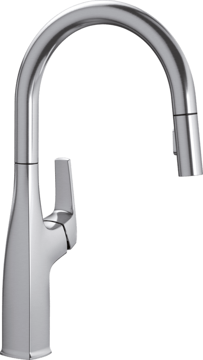 Blanco Rivana High Arc Pull-Down Kitchen Faucet - PVD Steel