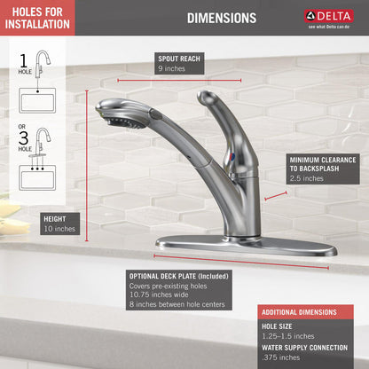 Delta Signature Single Handle Pull-Out Kitchen Faucet