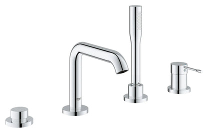 Grohe Essence 4-Hole Single-Handle Deck Mount Roman Tub Faucet with 6.6 L/min (1.75 gpm) Hand Shower - 19578
