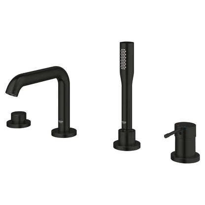 Grohe Essence 4-Hole Single-Handle Deck Mount Roman Tub Faucet with 6.6 L/min (1.75 gpm) Hand Shower - 19578