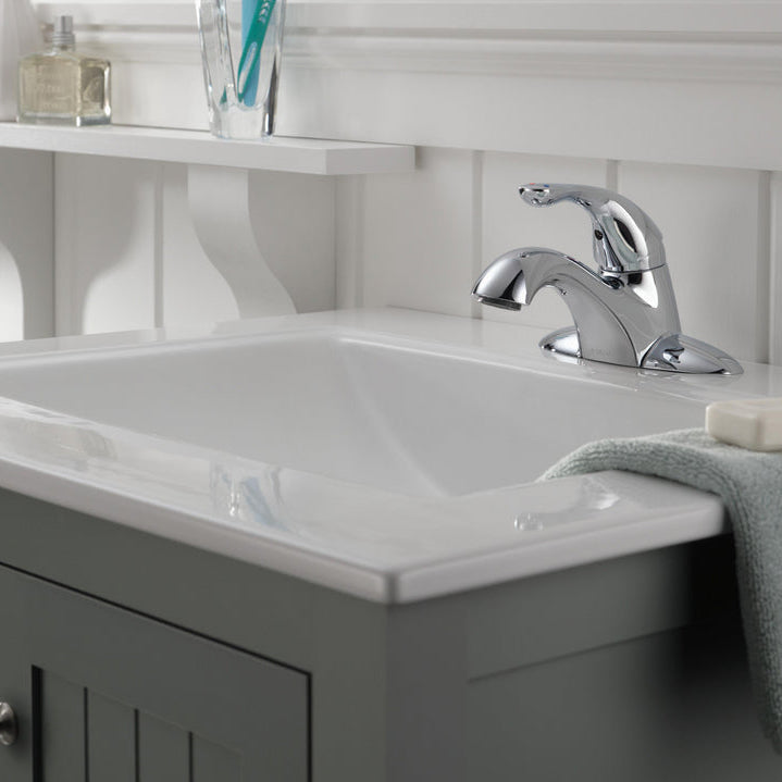Delta Classic Single Handle Centerset Bathroom Faucet with City Shanks - 505LF