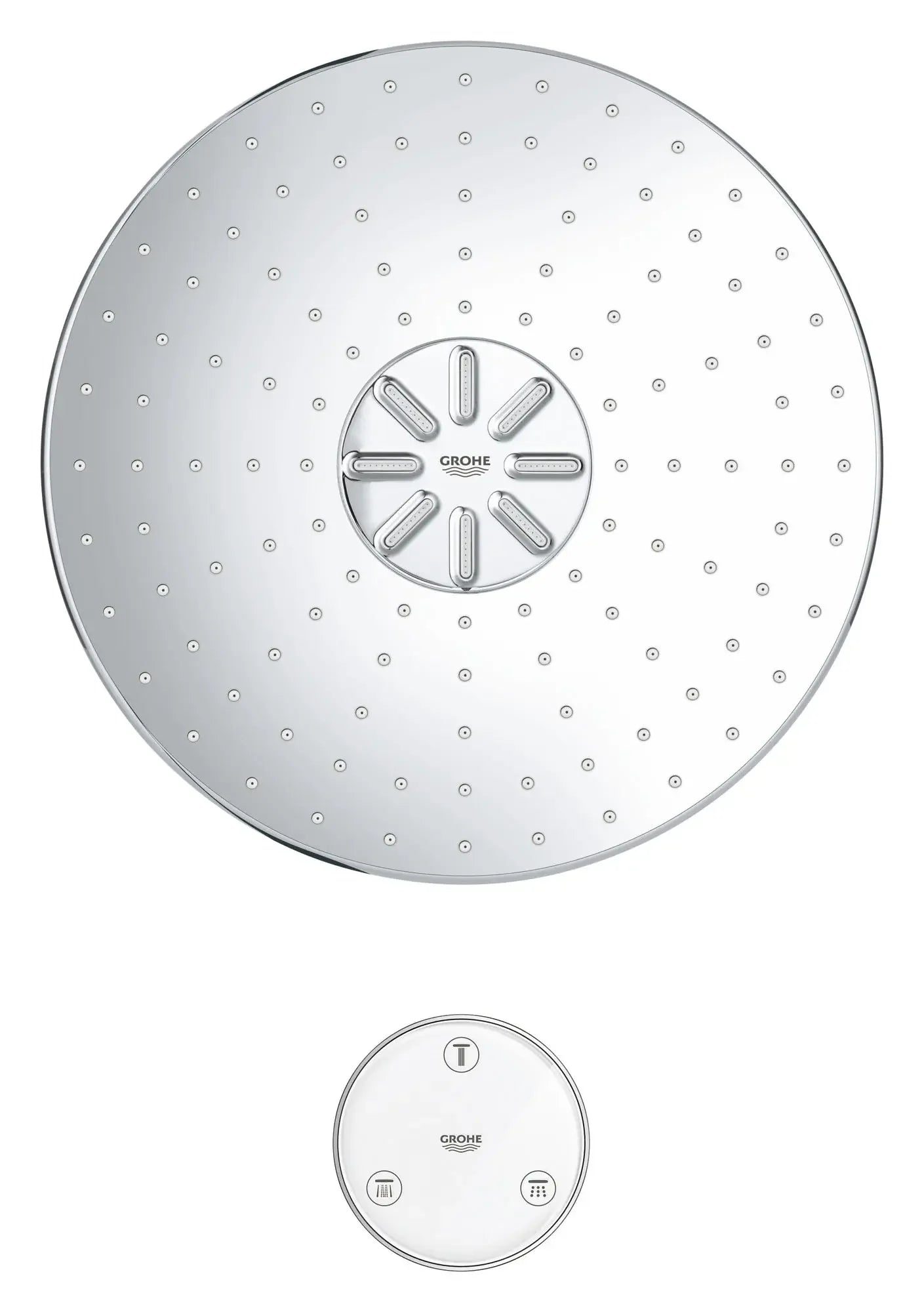 Grohe Rainshower 310 Smartconnect Shower Head with Remote, 12" - 2 Sprays, 1.75 GPM (6.6 L/min) - 26644