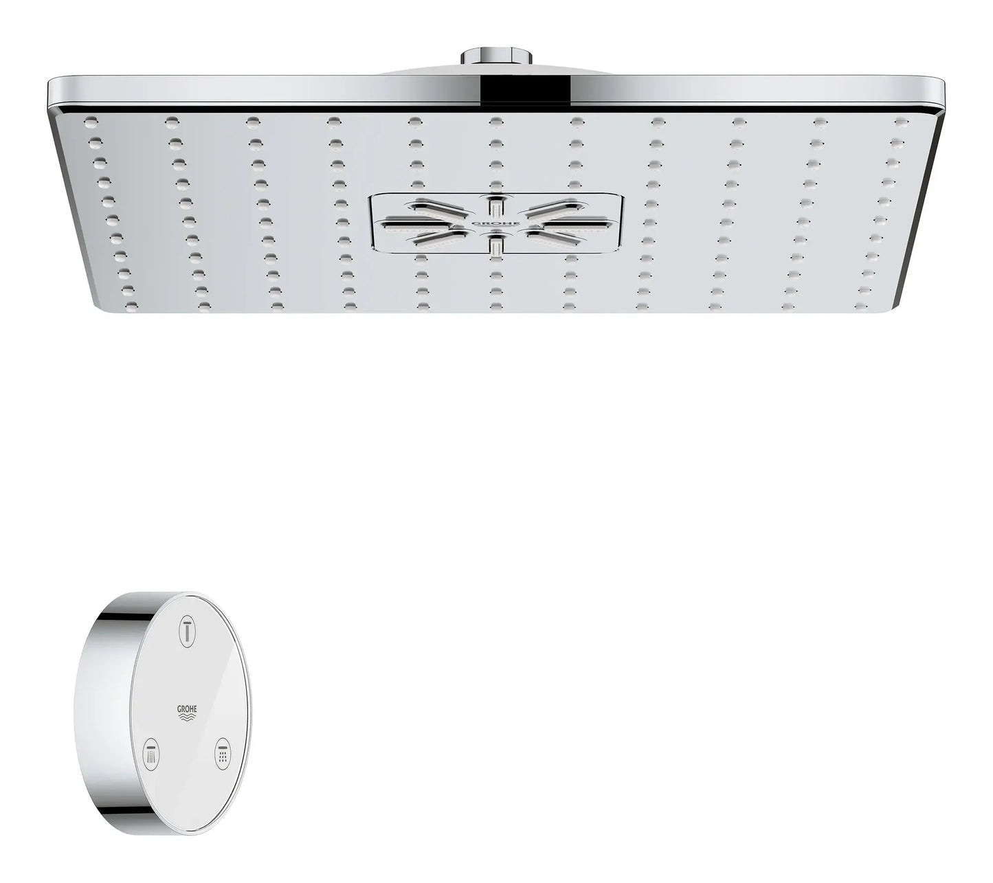 Grohe Rainshower 310 SmartConnect Shower Head with Remote, 12" - 2 Sprays, 1.75 GPM (6.6 L/min) - 26645