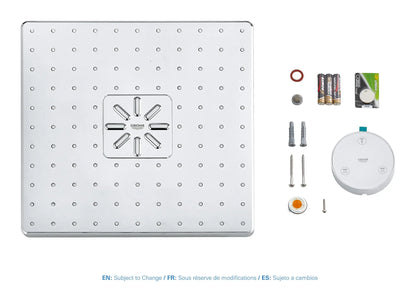 Grohe Rainshower 310 SmartConnect Shower Head with Remote, 12" - 2 Sprays, 1.75 GPM (6.6 L/min) - 26645