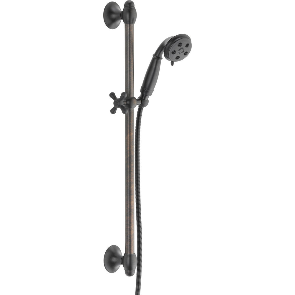 Delta Universal Showering H2Okinetic 3-Setting Slide Bar Hand Shower - 51308