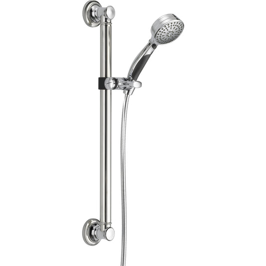 Douchette Delta ActivTouch 9 fonctions avec barre coulissante/barre d'appui traditionnelle - 51900