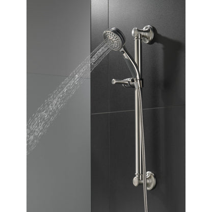 Delta ActivTouch 9-Setting Hand Shower with Traditional Slide Bar / Grab Bar - 51900