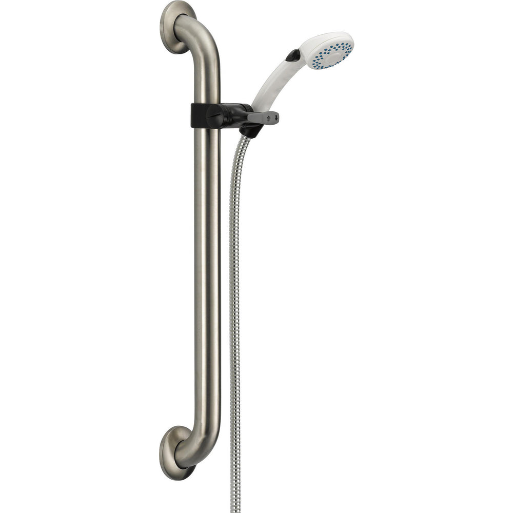 Delta Universal Showering Adjustable Slide Bar / Grab Bar 2-Setting Hand Shower - 52001