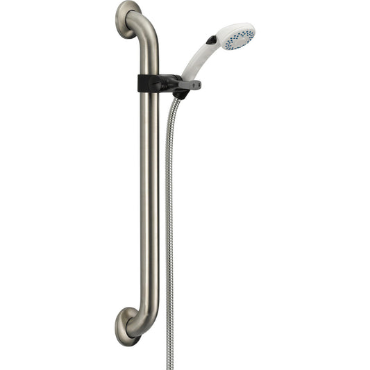 Delta Universal Showering Adjustable Slide Bar / Grab Bar 2-Setting Hand Shower - 52001