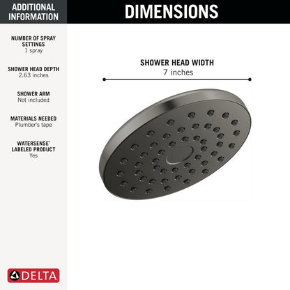 Delta PivotPro Raincan Shower Head - 52101-BL