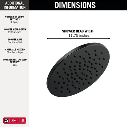 Delta Single-Setting Metal Raincan Shower Head - 52158