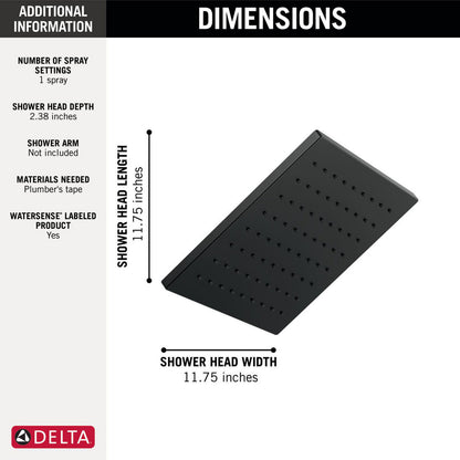 Delta Single-Setting Metal Raincan Shower Head - 52159