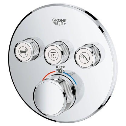 Grohe Grohtherm SmartControl Triple Function Thermostatic Valve Trim - 29138