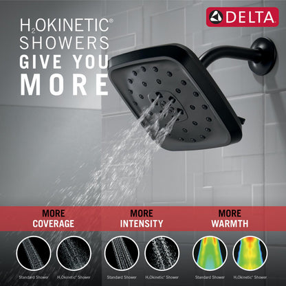 Delta Universal Showering H2Okinetic 4-Setting Shower Head with UltraSoak - 52460