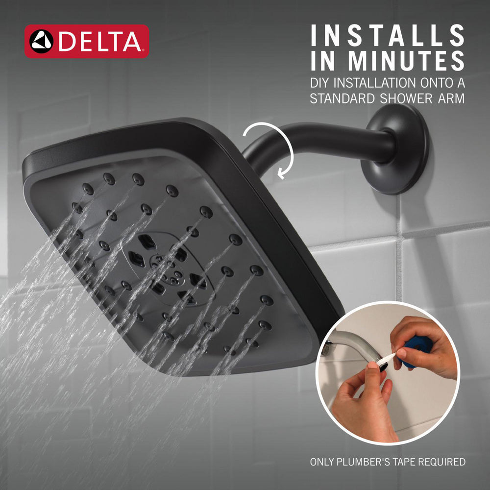 Delta Universal Showering H2Okinetic 4-Setting Shower Head with UltraSoak - 52460