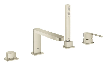 Grohe Plus 4-Hole Single-Handle Deck Mount Roman Tub Faucet with 1.75 gpm Hand Shower - 29307