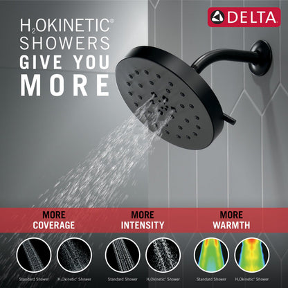 Delta Universal Showering H2Okinetic 4-Setting Shower Head with UltraSoak - 52488