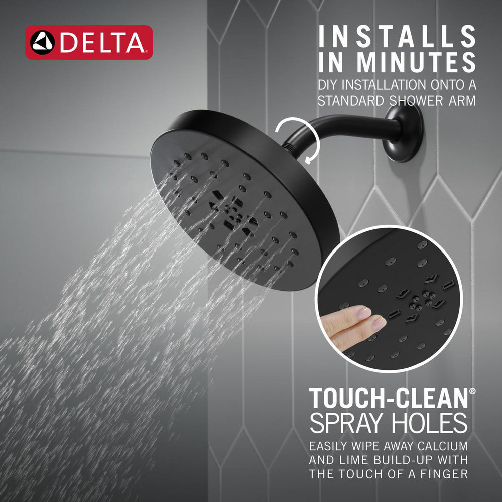 Delta Universal Showering H2Okinetic 4-Setting Shower Head with UltraSoak - 52488