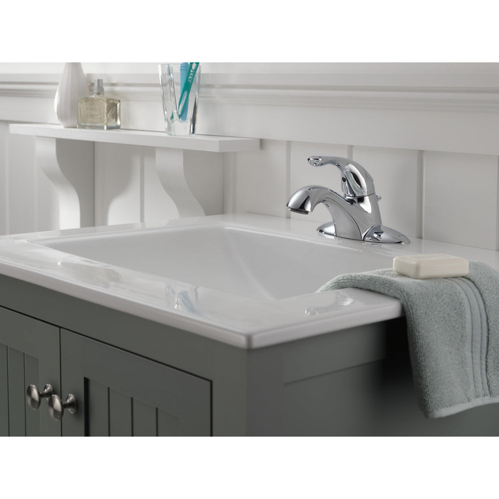 Delta Classic Single Handle Centerset Bathroom Faucet with City Shanks - 525LF-MPU