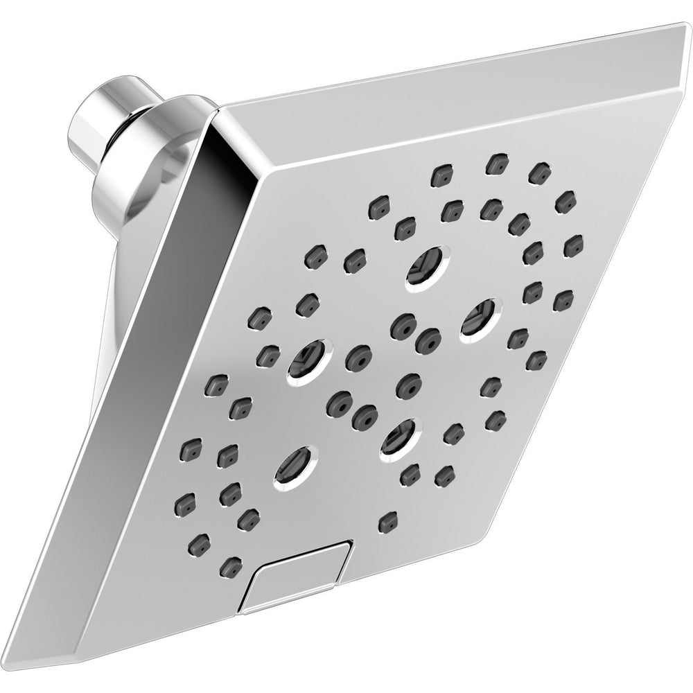 Delta Universal Showering H2Okinetic 5-Setting Angular Modern Raincan Shower Head - 52664