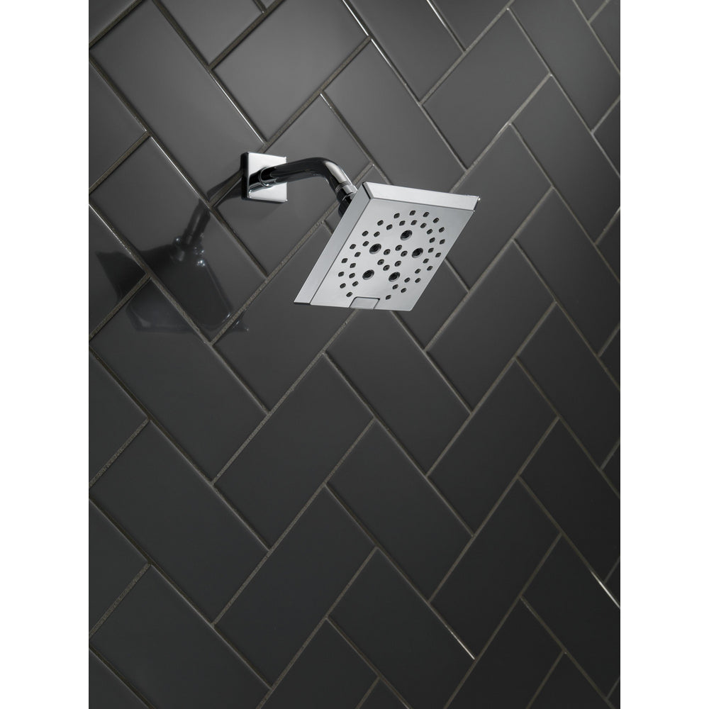 Delta Universal Showering H2Okinetic 5-Setting Angular Modern Raincan Shower Head - 52664