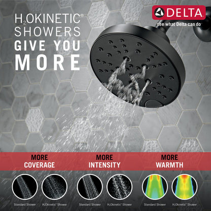 Delta Universal Showering H2Okinetic 5-Setting Contemporary Raincan Shower Head - 52668